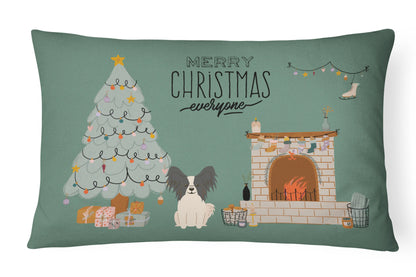 Christmas Everyone Dog Art Canvas Fabric Decorative Pillow