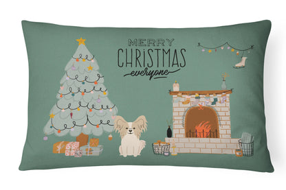 Christmas Everyone Dog Art Canvas Fabric Decorative Pillow