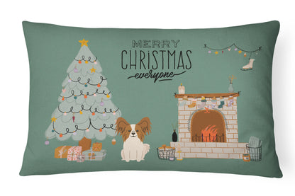 Christmas Everyone Dog Art Canvas Fabric Decorative Pillow