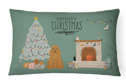 Christmas Everyone Dog Art Canvas Fabric Decorative Pillow