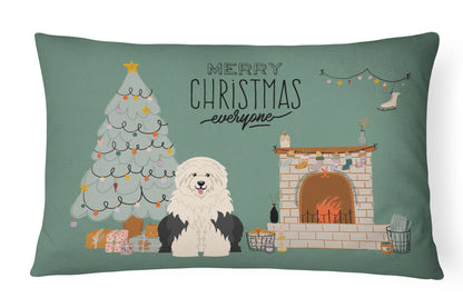 Christmas Everyone Dog Art Canvas Fabric Decorative Pillow