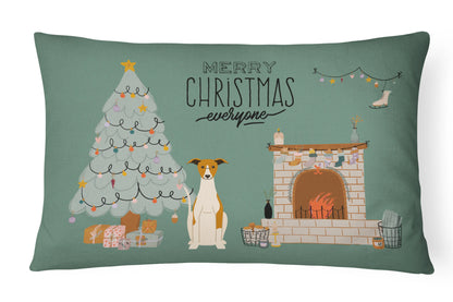 Christmas Everyone Dog Art Canvas Fabric Decorative Pillow