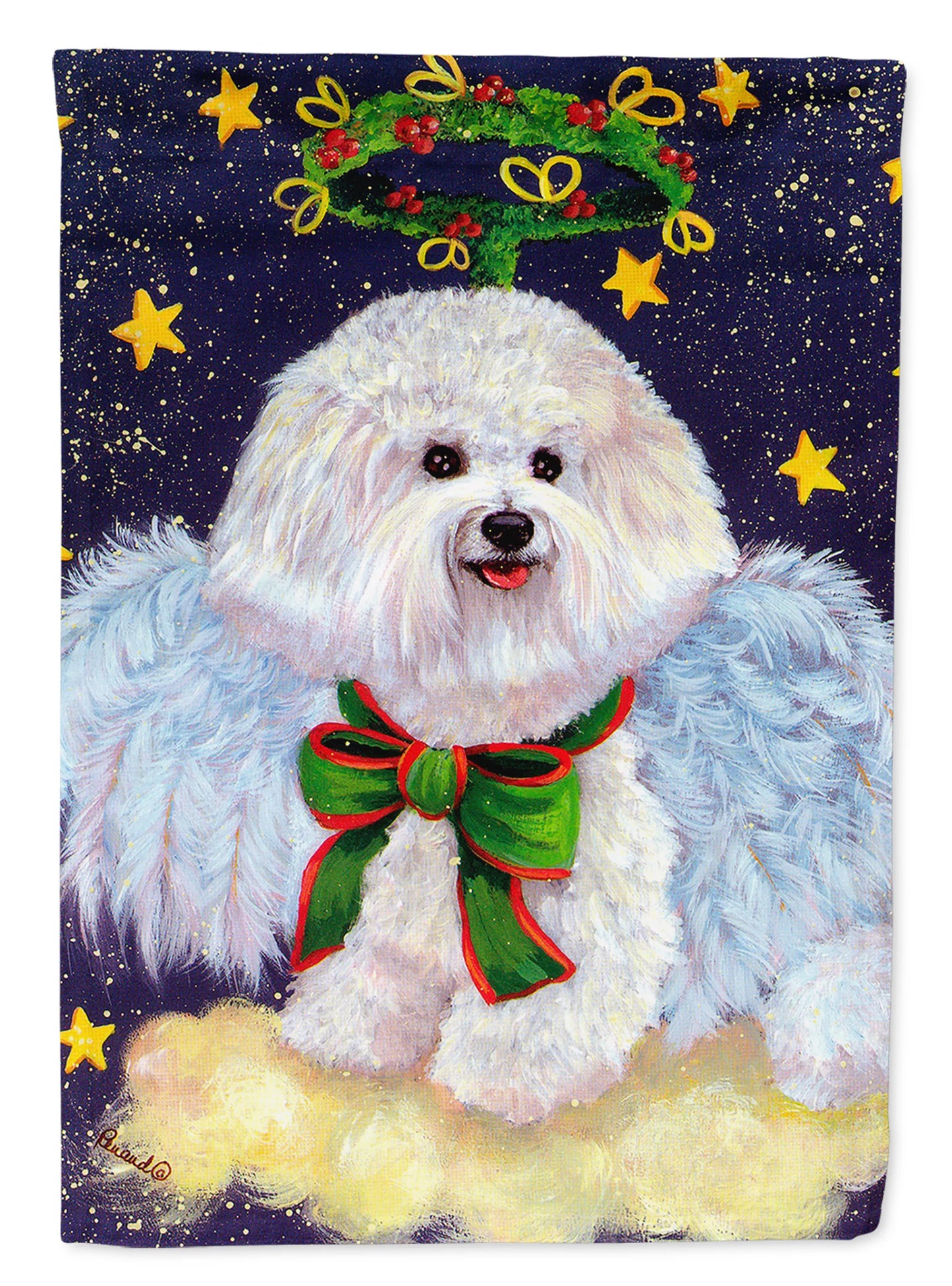 Christmas Dog Art Flag