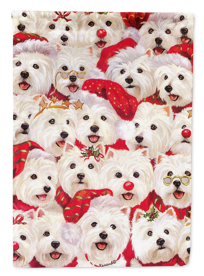 Christmas Dog Art Flag