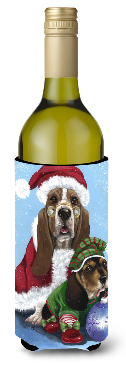 Christmas Dog Art Wine Bottle Hugger