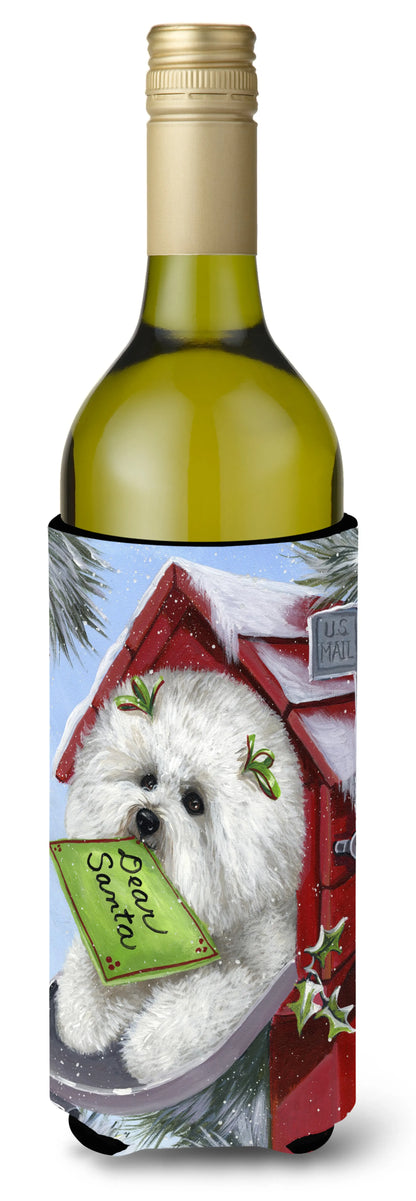 Christmas Dog Art Wine Bottle Hugger