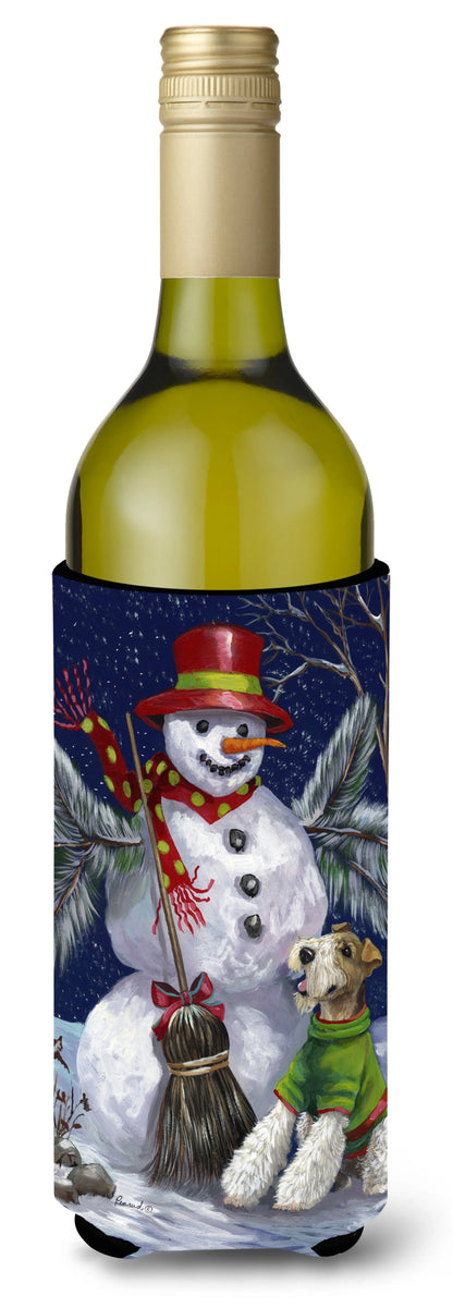 Christmas Dog Art Wine Bottle Hugger