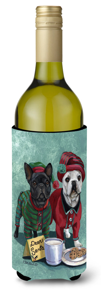 Christmas Dog Art Wine Bottle Hugger