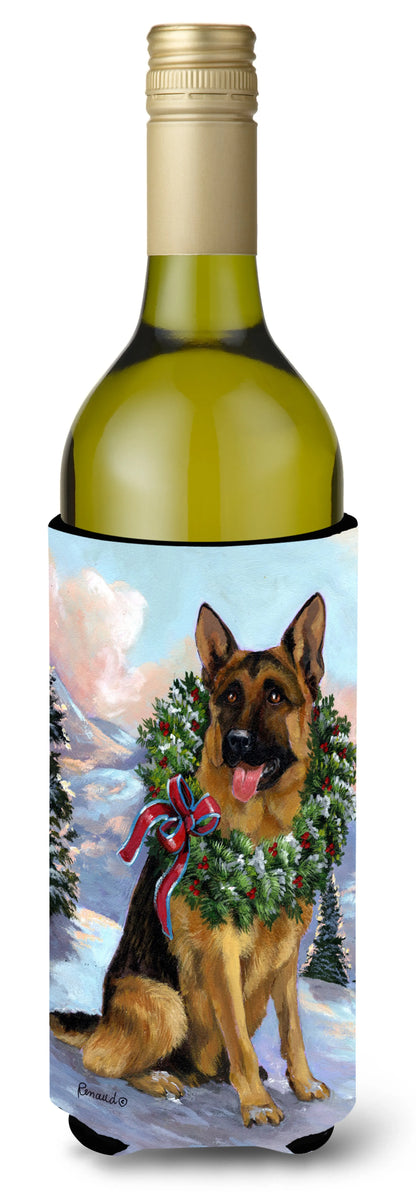 Christmas Dog Art Wine Bottle Hugger