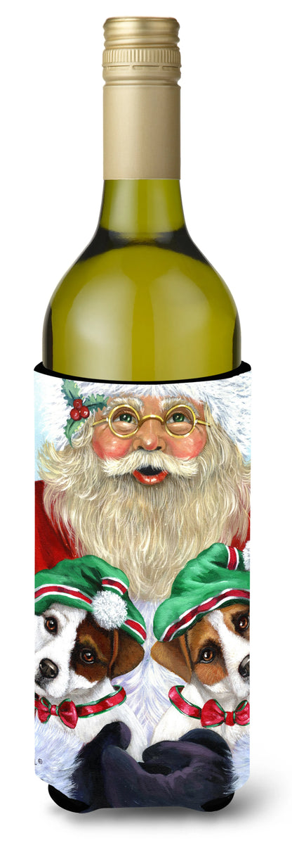 Christmas Dog Art Wine Bottle Hugger