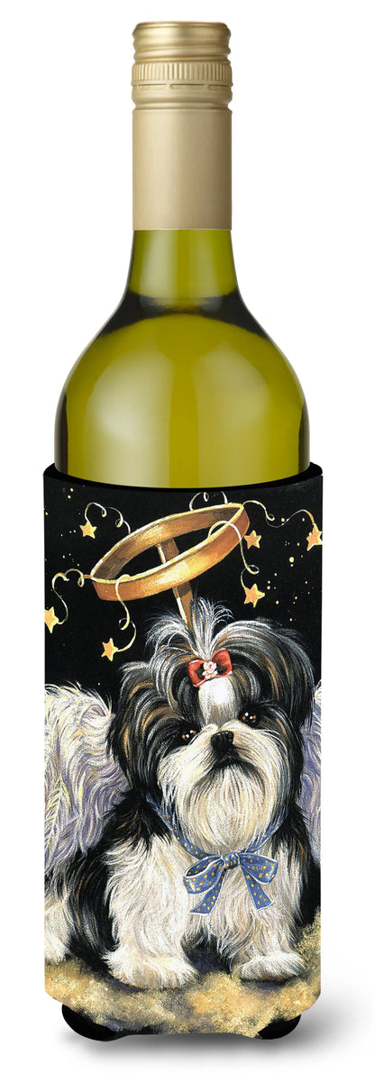 Christmas Dog Art Wine Bottle Hugger