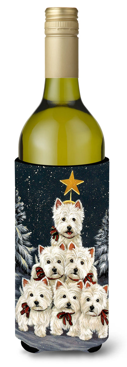 Christmas Dog Art Wine Bottle Hugger