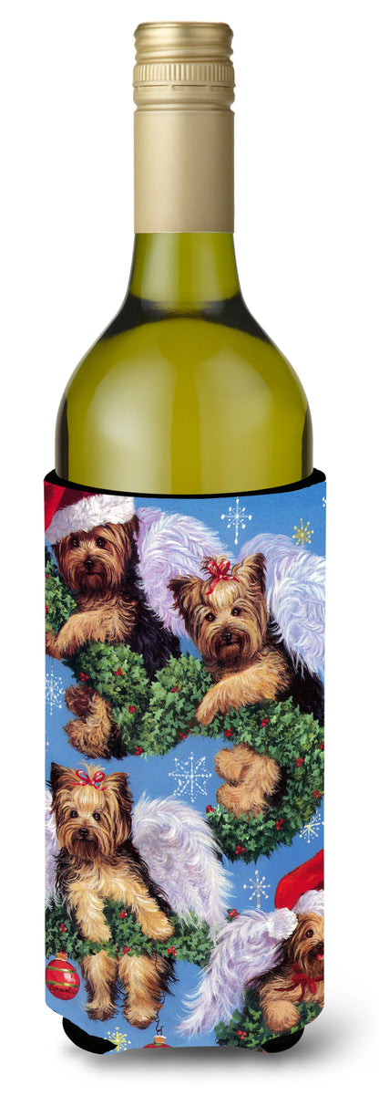 Christmas Dog Art Wine Bottle Hugger