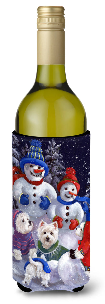 Christmas Dog Art Wine Bottle Hugger