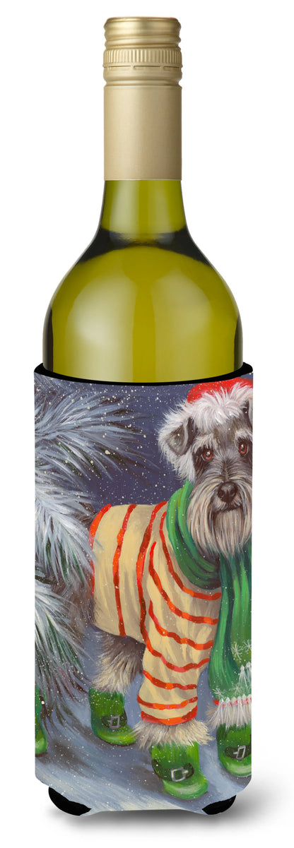 Christmas Dog Art Wine Bottle Hugger