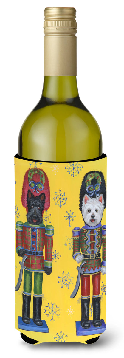 Christmas Dog Art Wine Bottle Hugger