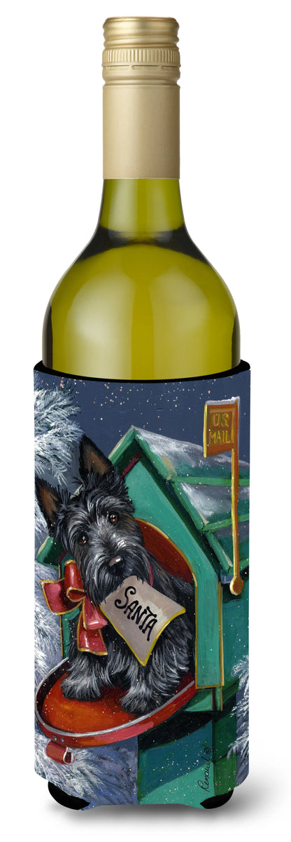 Christmas Dog Art Wine Bottle Hugger