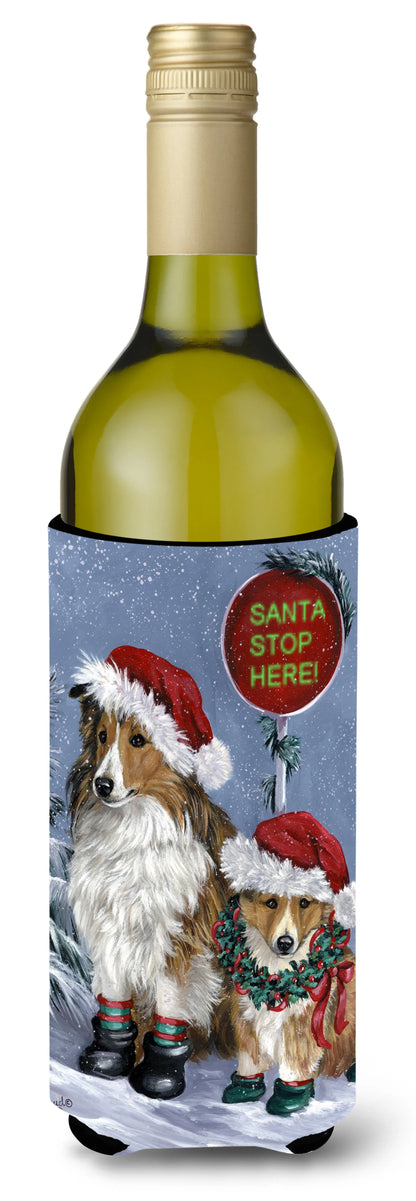 Christmas Dog Art Wine Bottle Hugger