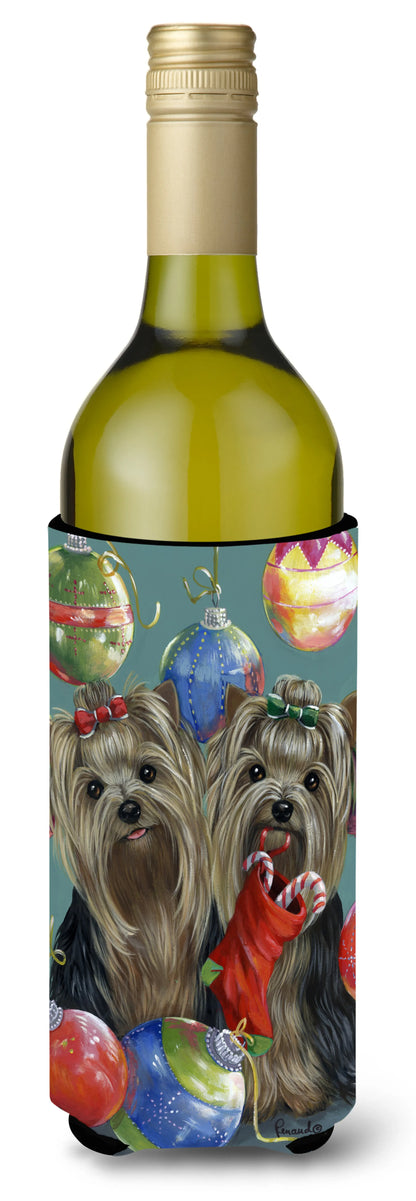 Christmas Dog Art Wine Bottle Hugger