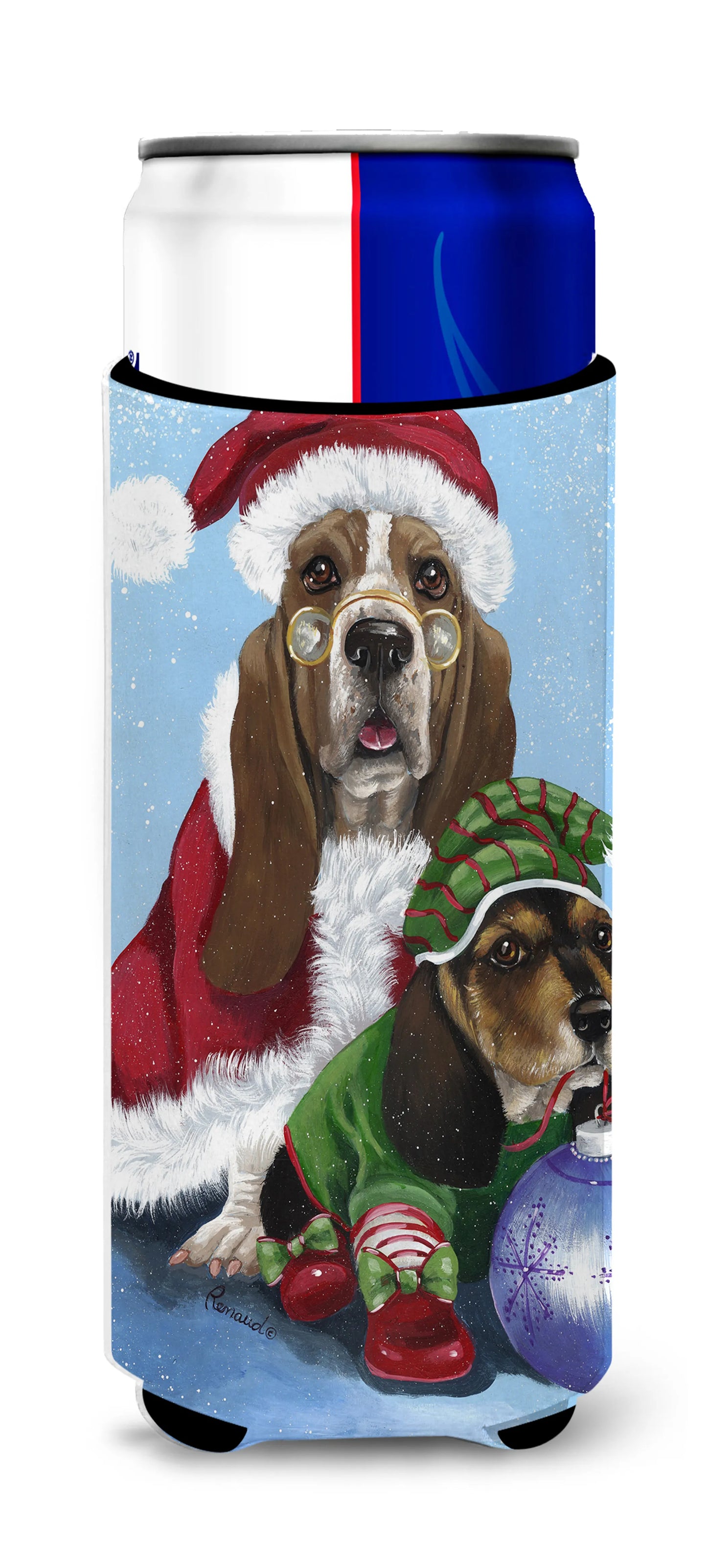 Christmas Dog Print Ultra Hugger for slim cans