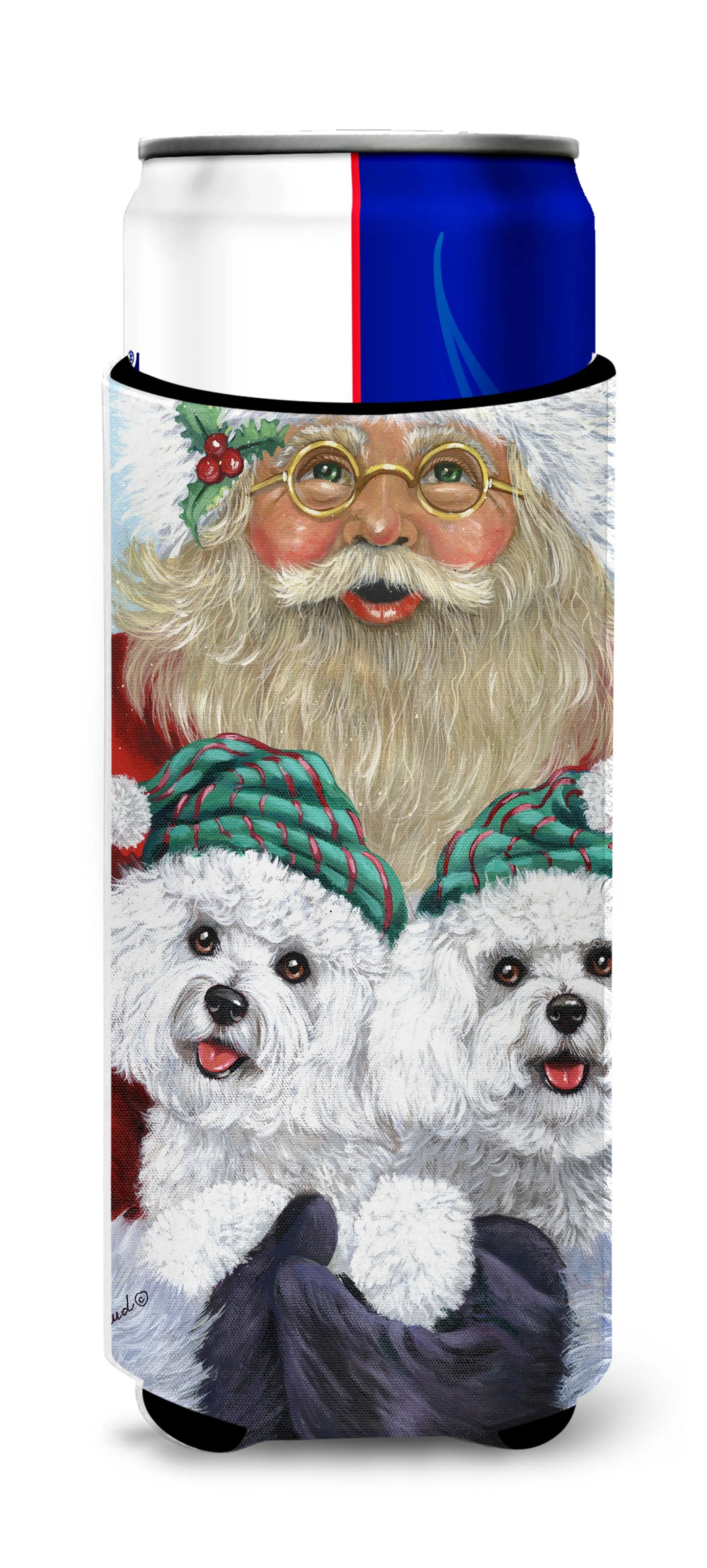 Christmas Dog Print Ultra Hugger for slim cans