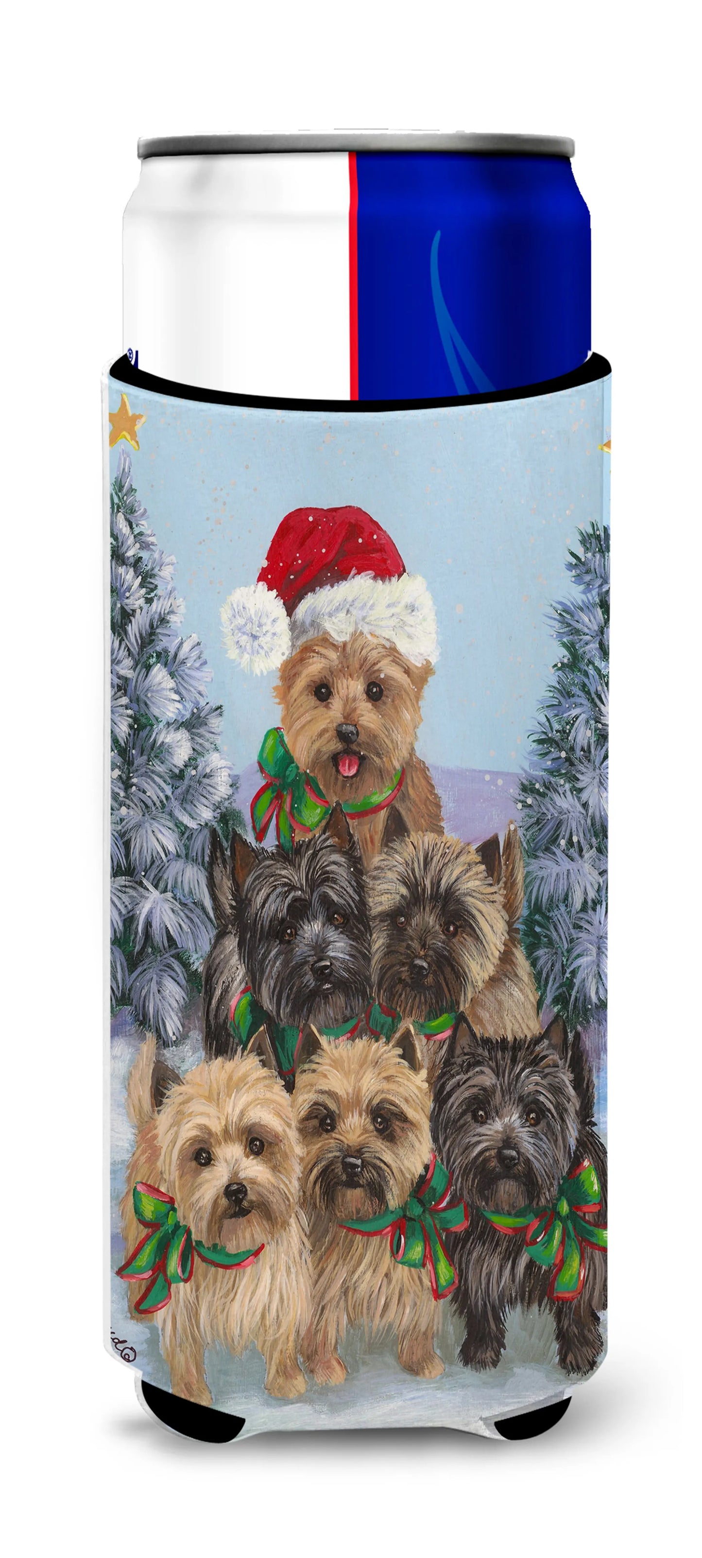 Christmas Dog Print Ultra Hugger for slim cans