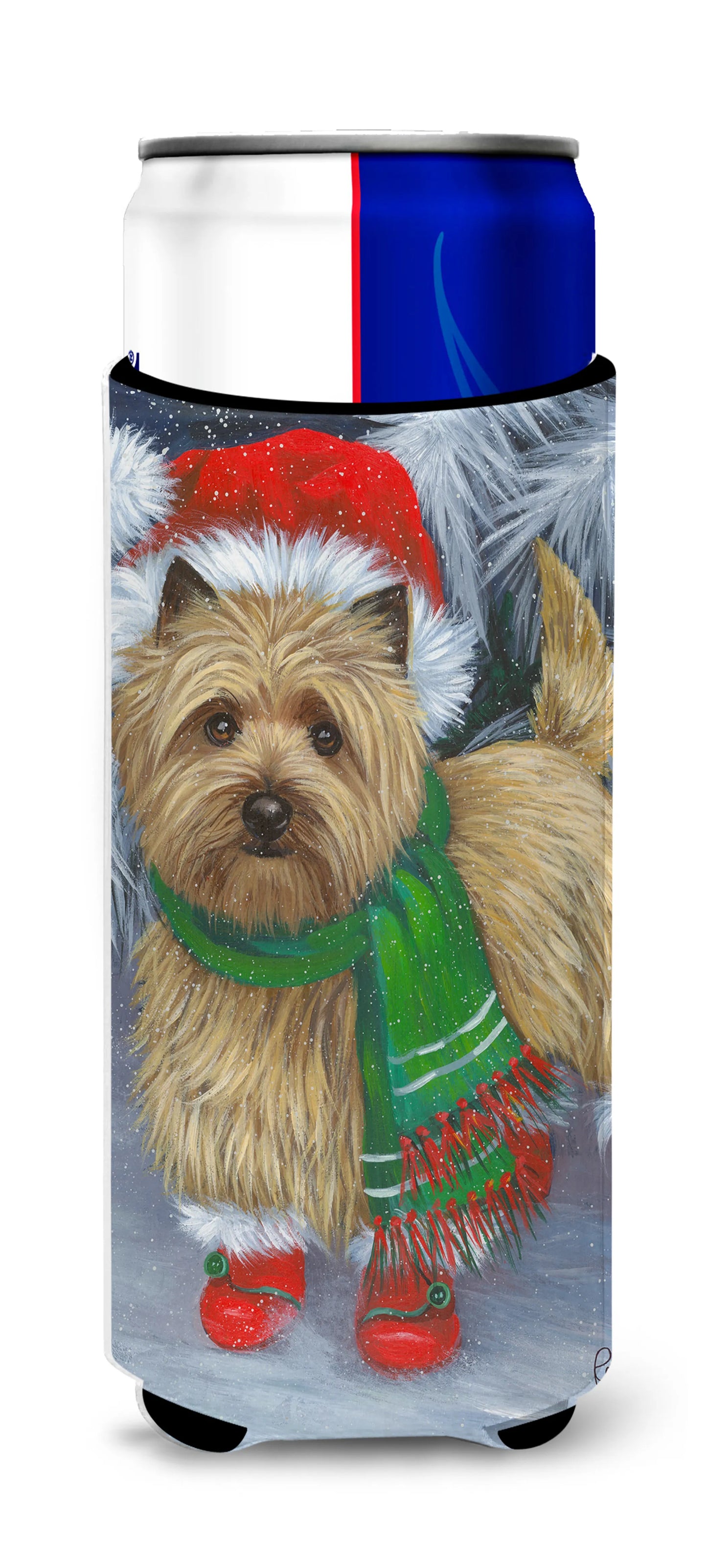 Christmas Dog Print Ultra Hugger for slim cans