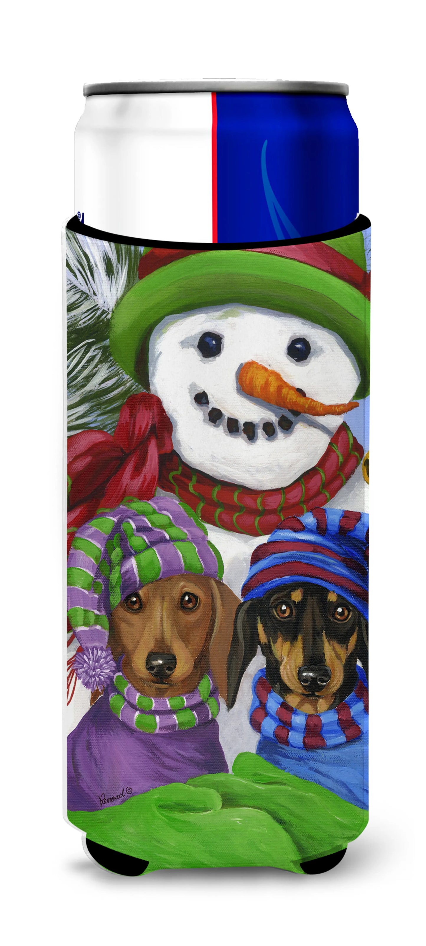 Christmas Dog Print Ultra Hugger for slim cans