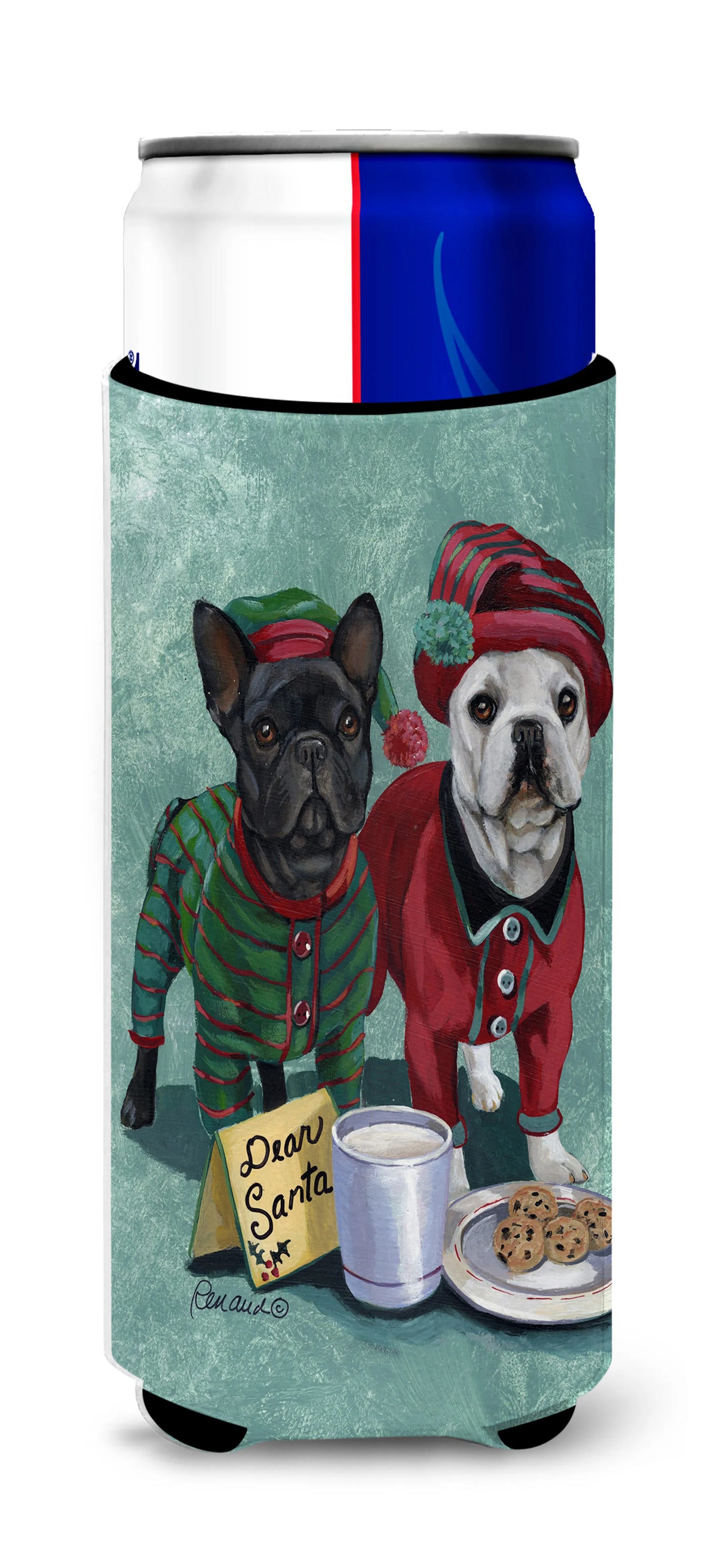 Christmas Dog Print Ultra Hugger for slim cans