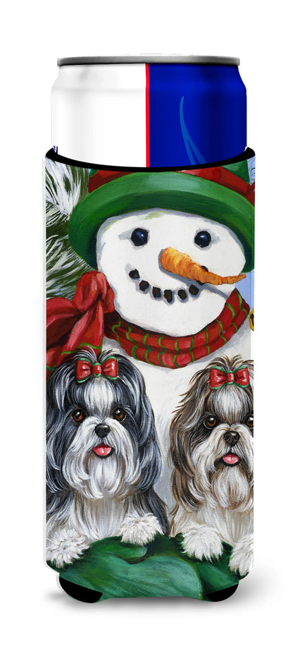 Christmas Dog Print Ultra Hugger for slim cans