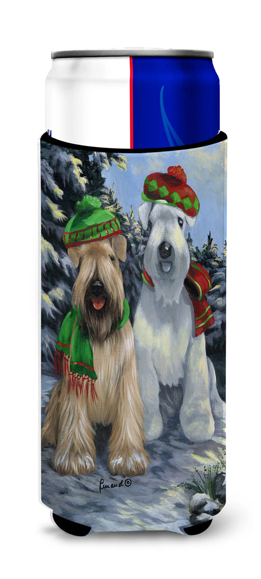 Christmas Dog Print Ultra Hugger for slim cans