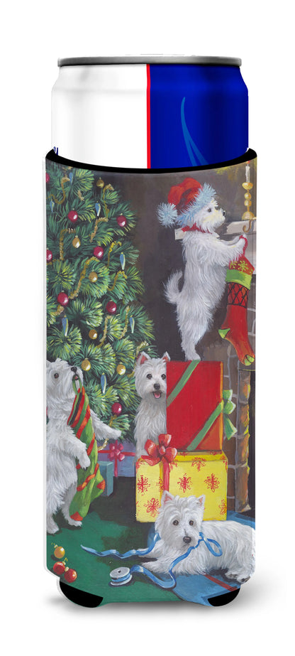 Christmas Dog Print Ultra Hugger for slim cans