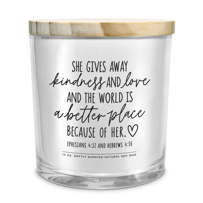 Soy Candle She Gives Away Kindness 13Oz