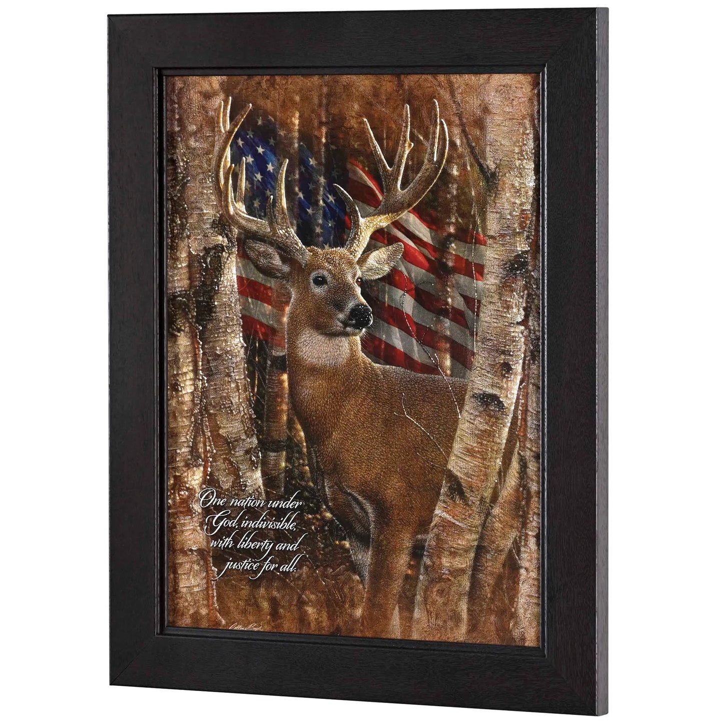 Framed Wall Art White Tail Buck 12x16