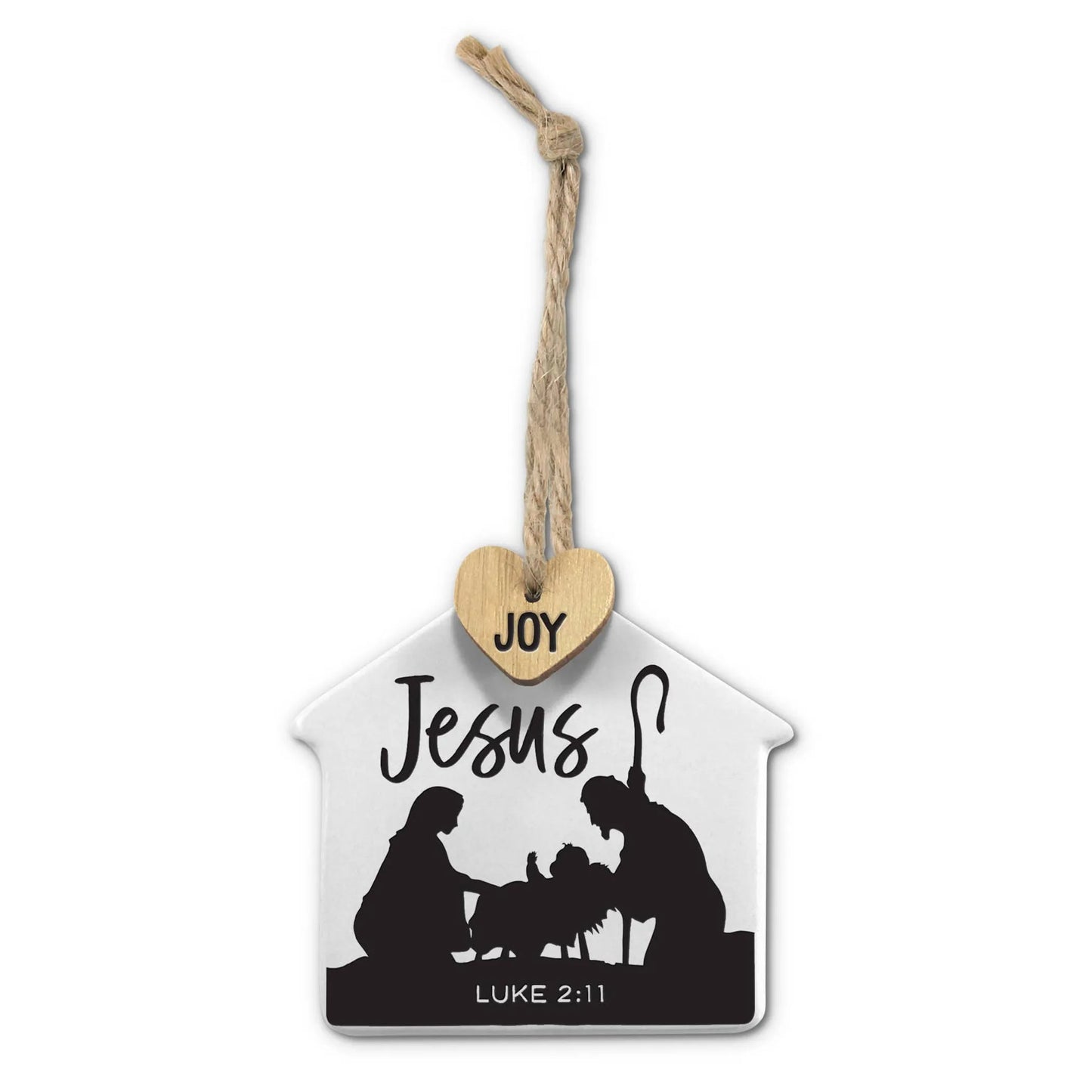 Ornament Stable Tag Jesus Twine Hanger