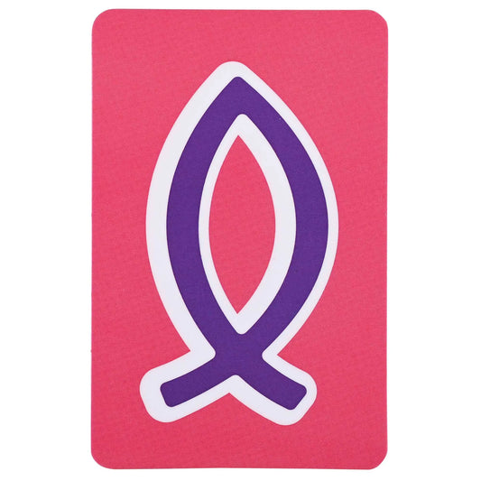 Pocketcard Purple Fish 2 Cor. 5:7