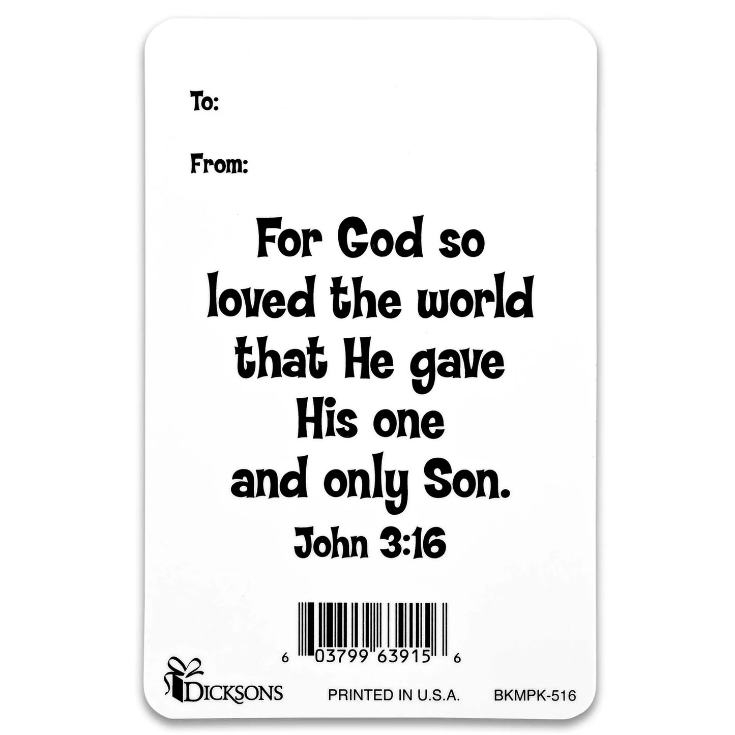 Pocketcard Orange Crosses John 3:16