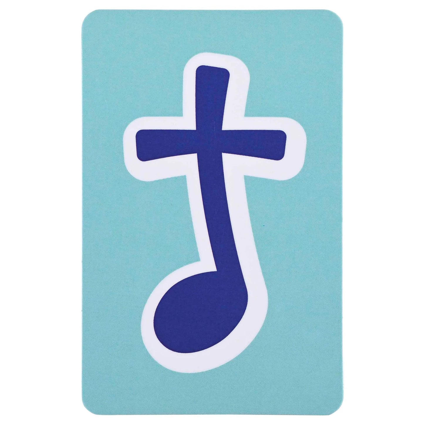 Pocketcard Blue Music Note Psalm 105:2