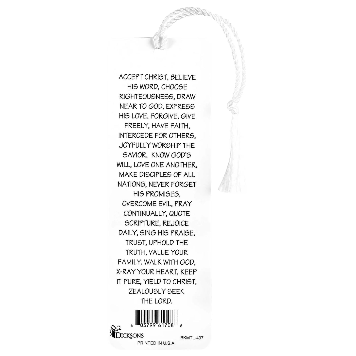 Tassel Bookmark ABC Of Christianity