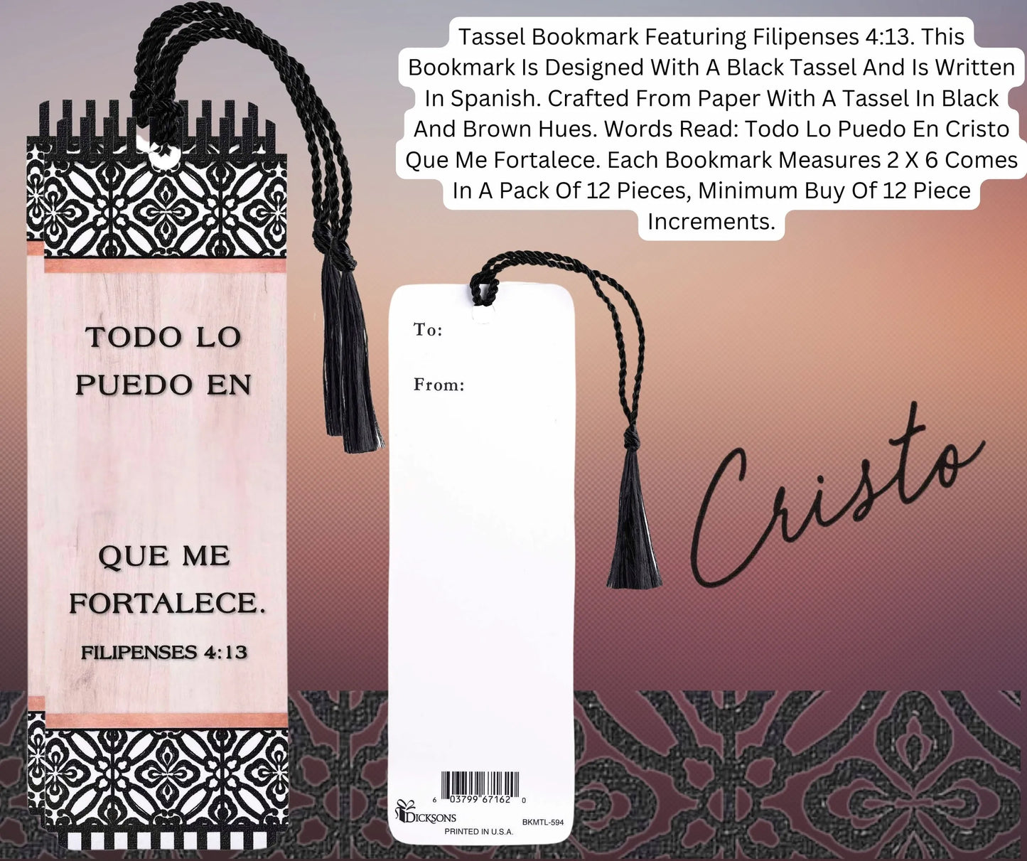 Tassel Bookmark Filipenses 4:13