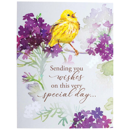 Card Set Birthday Yellow Birds