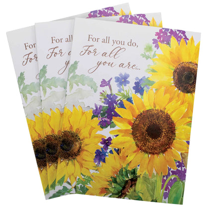 Card Set Thank You Sunflowers