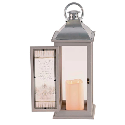 Lantern Silent Night LED Candle Gray