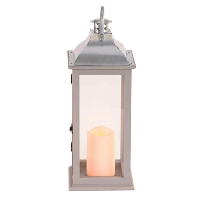 Lantern Silent Night LED Candle Gray