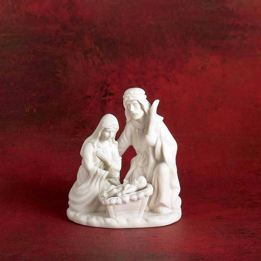 Nativity Holy Family On Base Porcelain