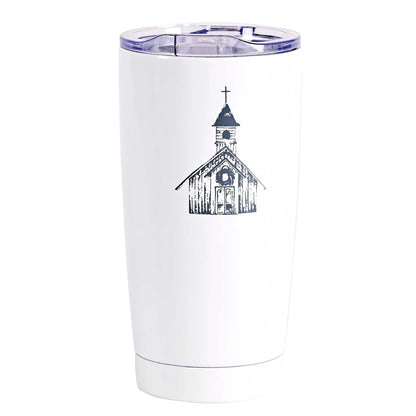 Tumbler Silent Night Church White