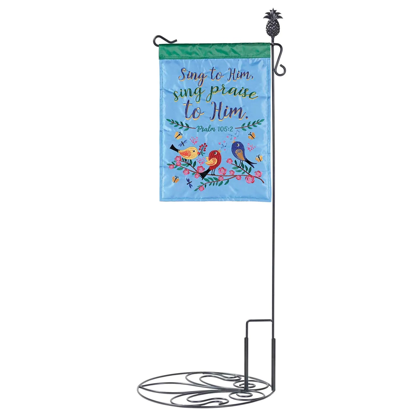 Flag Birds Sing To Him Psalm 105:2 13x18