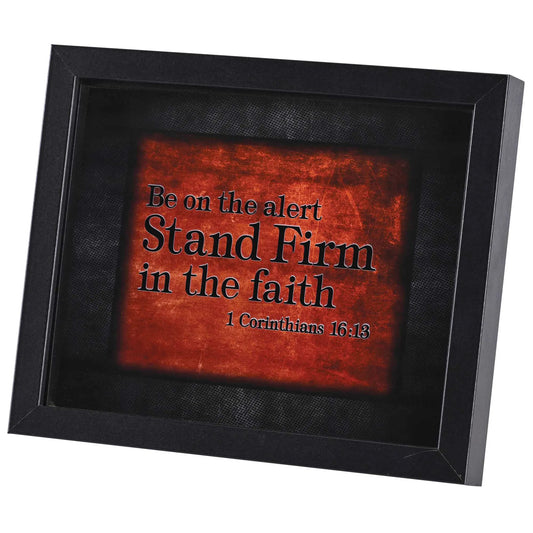 Framed Art Be On Alert Stand 10x8