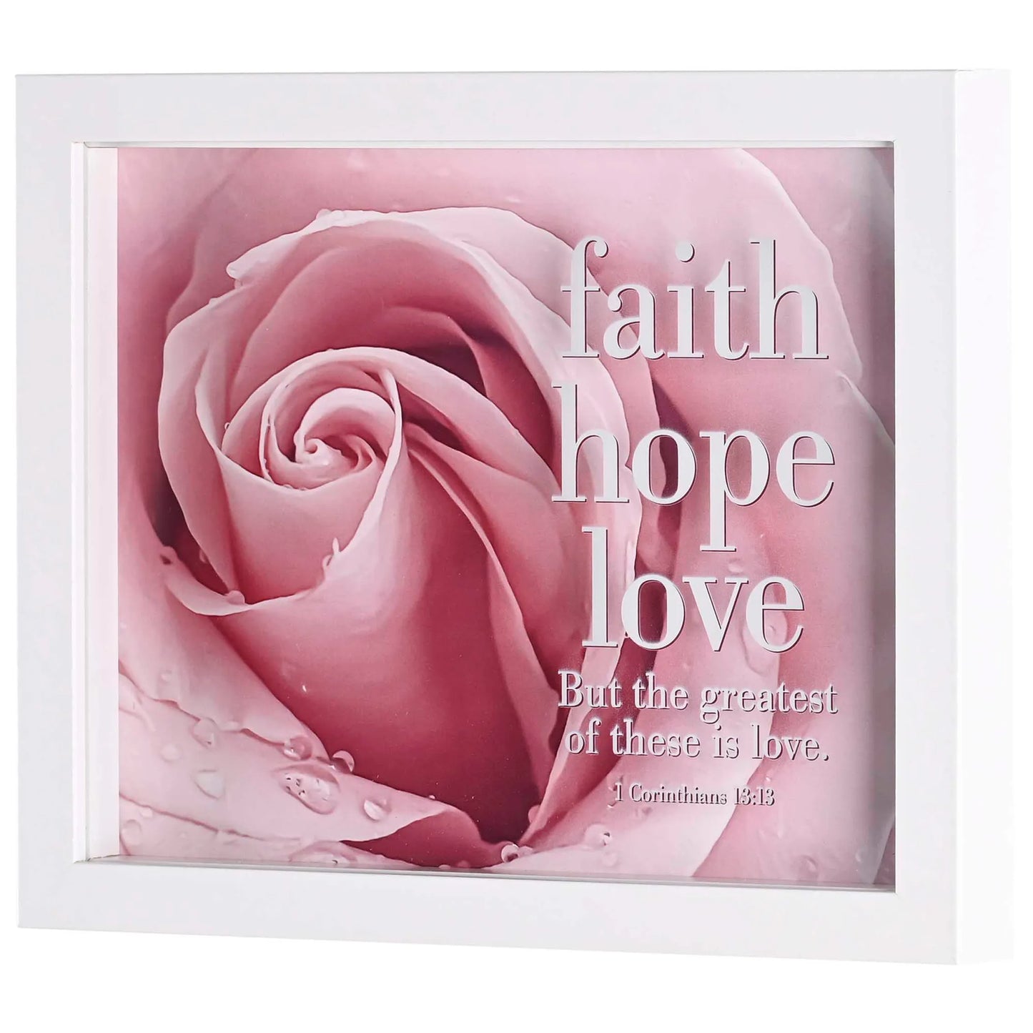 Framed Art Faith Hope Love 10x8