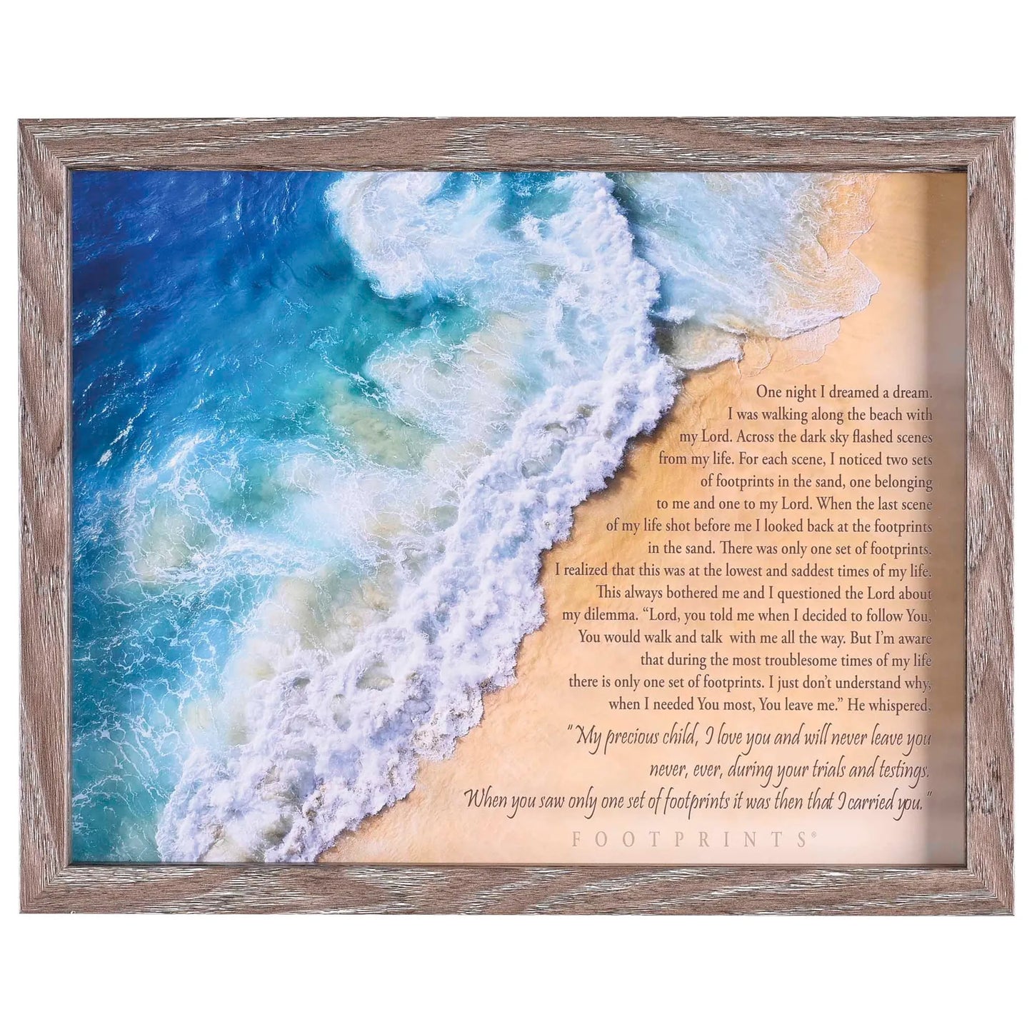 Framed Wall Art Footprints 14x11